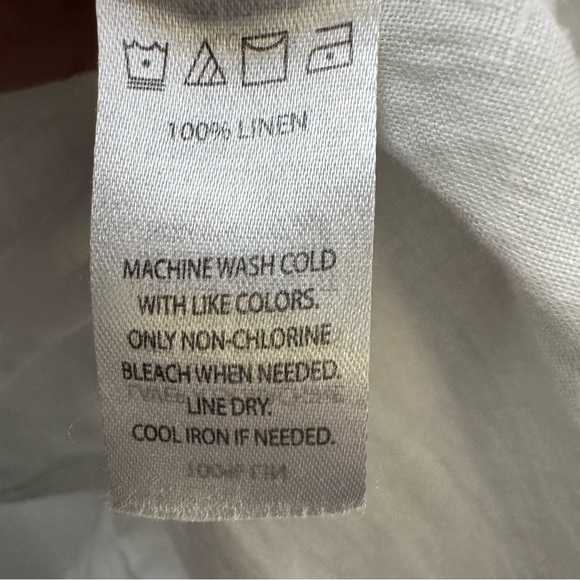 Saks Fifth Avenue White Linen Shirt Dress Size S - Picture 9 of 10